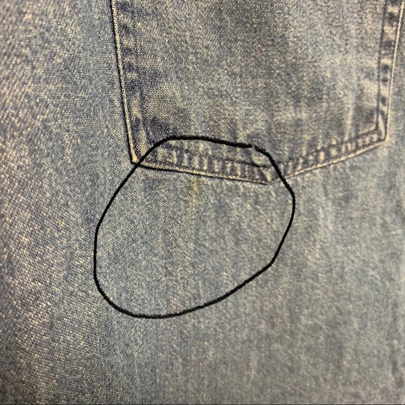 Vintage 90s Embroidered Denim Jean Button Down - Picture 12 of 14